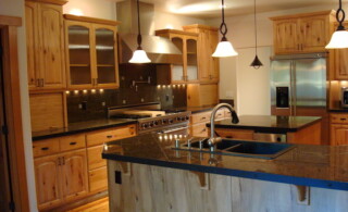 Wood kitchen cabinets