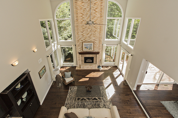 Fireplace in living room