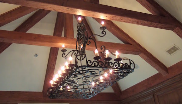 Wrought iron chandelier