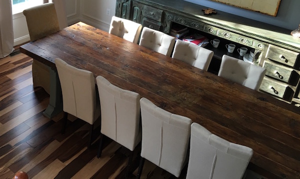 Quarter sawn wood table