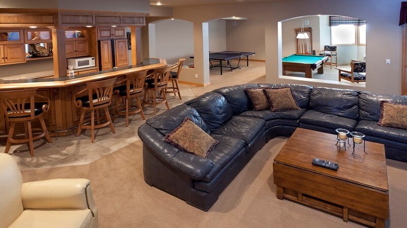 remodeled basement