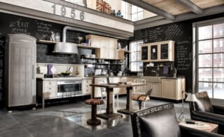 Kitchen with chalkboard paint