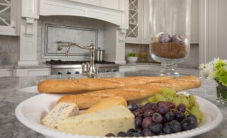 Food platter on kitchen counter