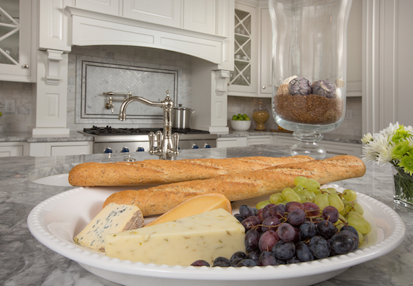 Food platter on kitchen counter