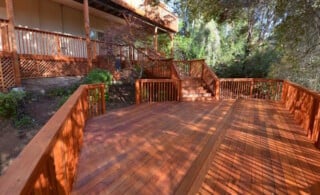 Stained deck