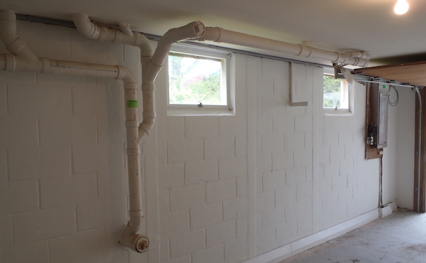 Basement pipes