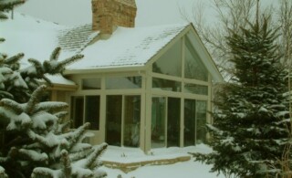 Chimney in snow