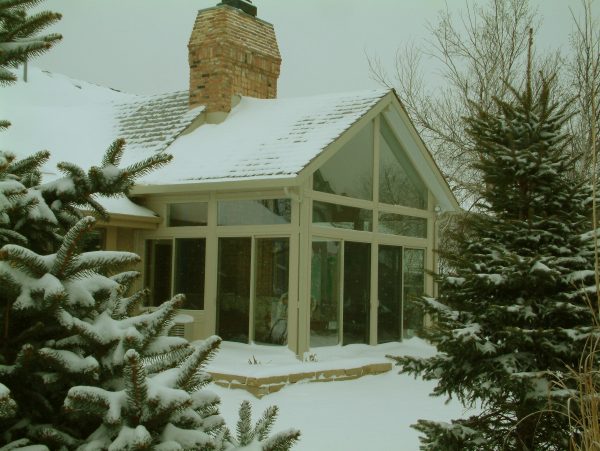 Chimney in snow