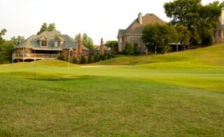 Putting Green on Golf Course near Luxury Homes