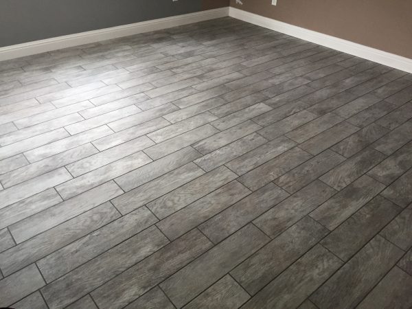 Porcelain wood pattern floor