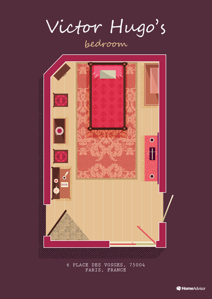 victor hugo bedroom illustration