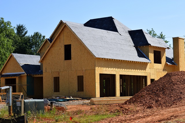 Custom built home in progress.