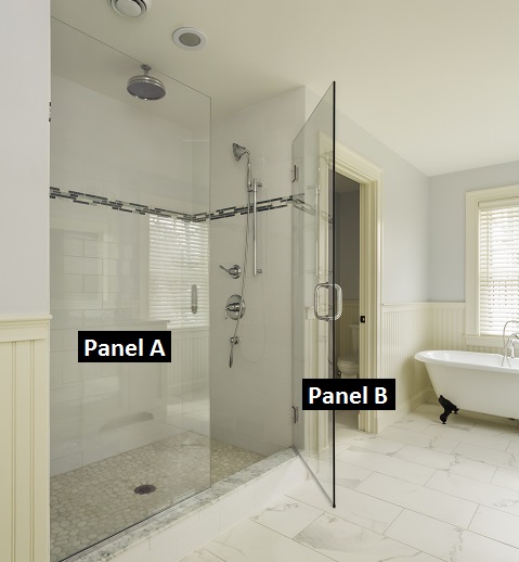 hinged glass shower door