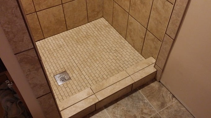 tile shower base