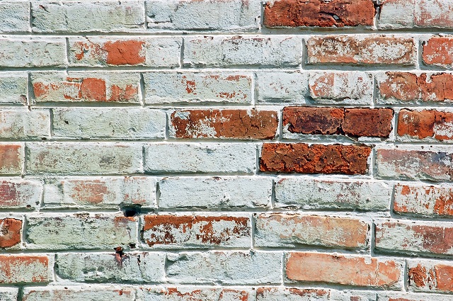 Limewashed old looking brick wall