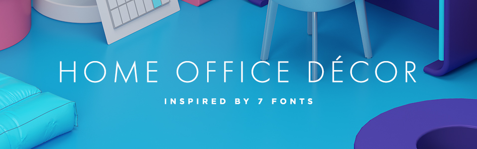 home office inspired by fonts