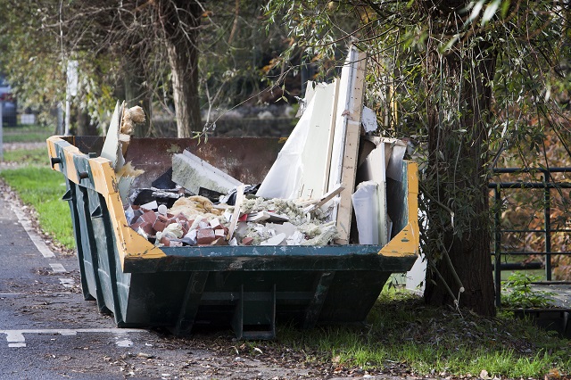 Disposing home improvement rubble and debris