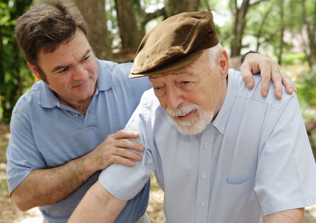 Senior Man Worried Son