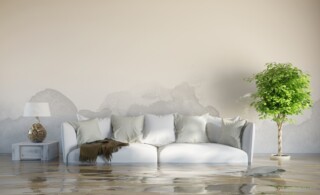 flooded living room