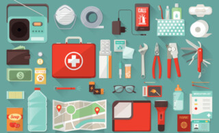 Home survival emergency kit for evacuation