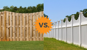 wood and vinyl fencing