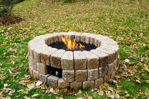 DIY Build a Gas Fire Pit-final product