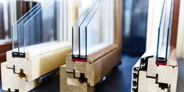 wood sills with glass