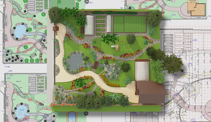 Landscape architect design traditional chinese garden plan.