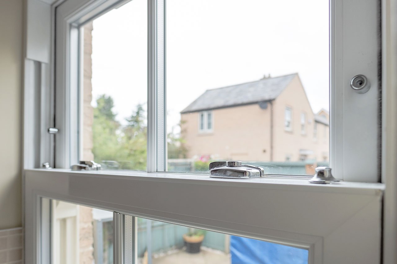 Detail of a single hung window