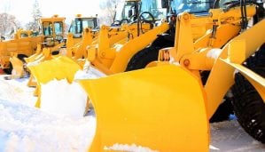 snow plows on standby for contracted customers