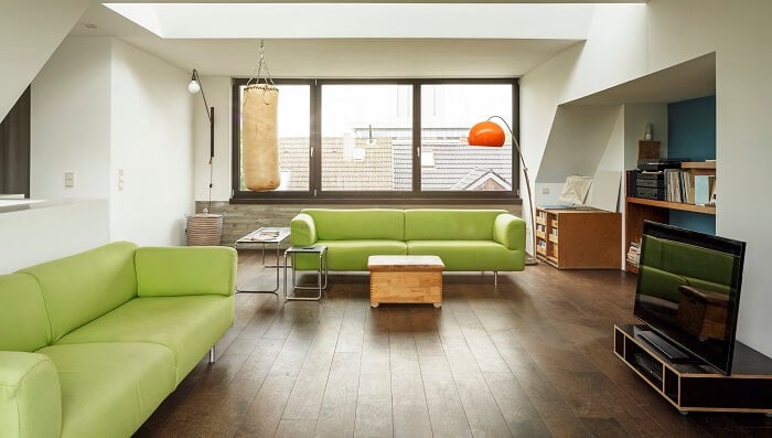 apartment with laminate flooring