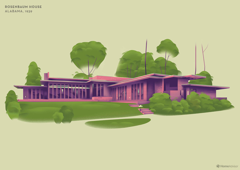 Frank Lloyd Wright Houses Map A Map Of Frank Lloyd Wright Homes In (Nearly) Every State - Homeadvisor