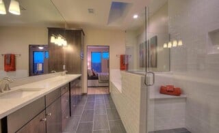 Master Bathroom With Tile Flooring