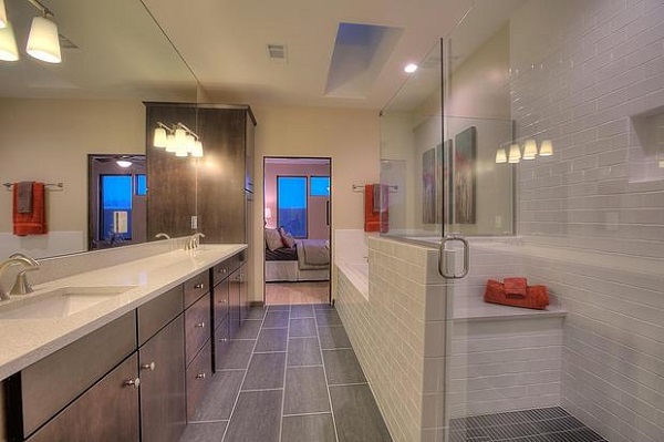 Master Bathroom With Tile Flooring