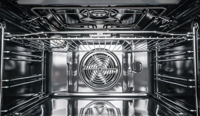 the inside of a very clean electric oven