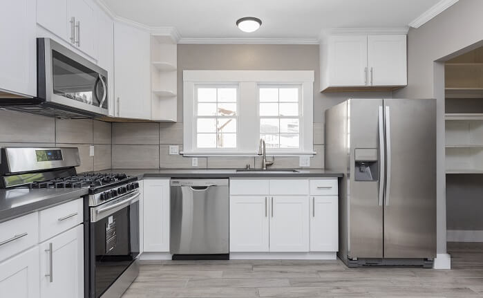 kitchen with stainless steel appliances