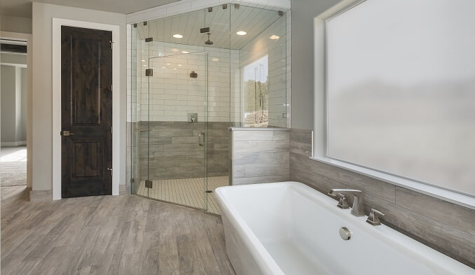 newly remodeled master bathroom