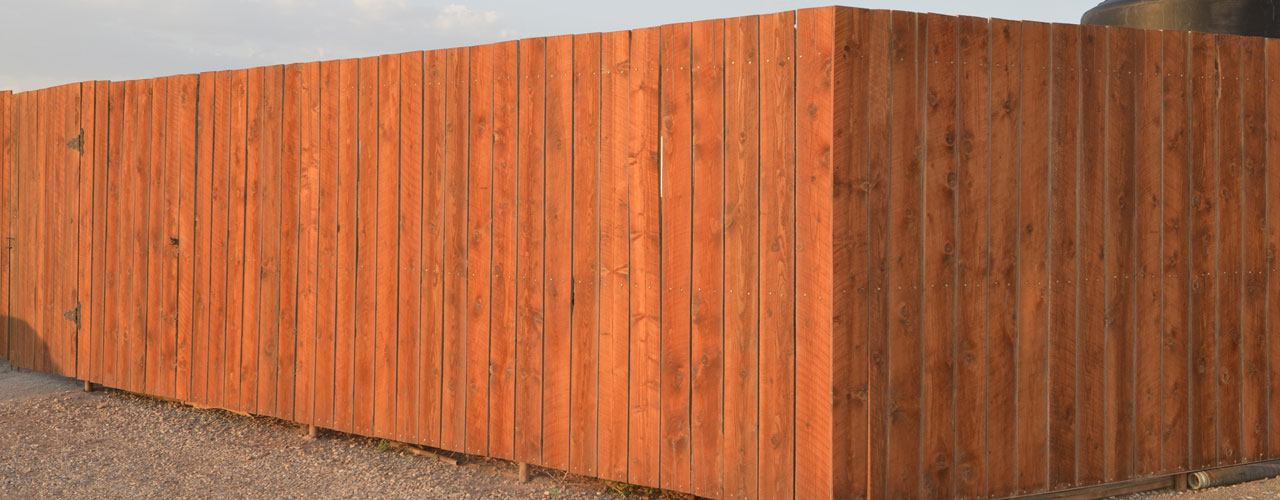 Redwood fence