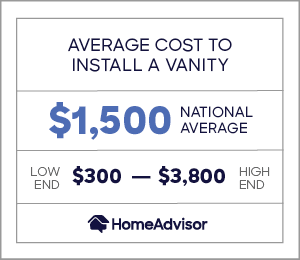 2021 Cost To Install Or Replace A Bathroom Vanity Homeadvisor - Average Labor Cost To Replace Bathroom Vanity