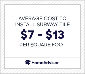 Install Subway Tile Backsplash, Average Cost Of Laying Tile