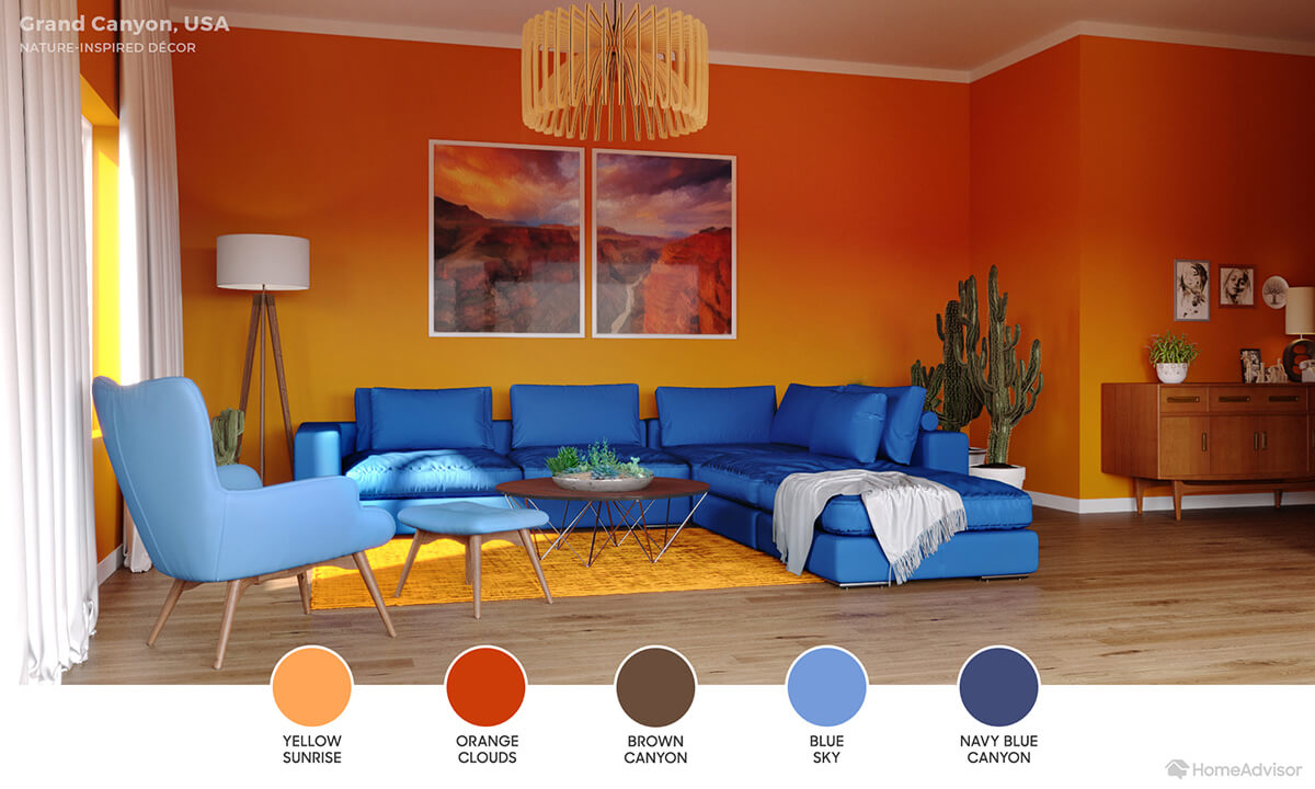 One Living Room 6 Colorful Nature Inspired Palettes Homeadvisor