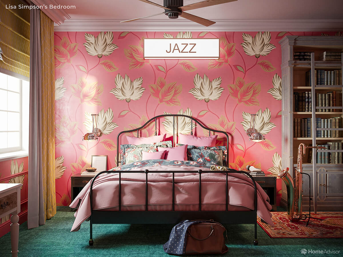 If Wes Anderson Designed Lisa Simpson's Bedroom