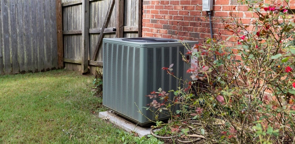 single AC unit outside house