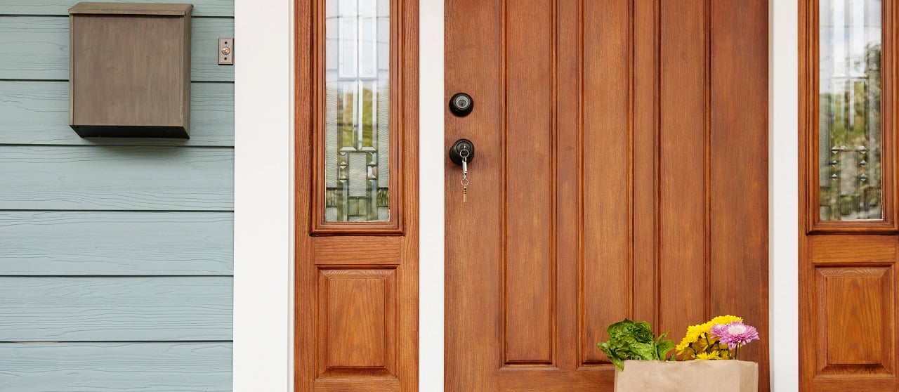 wooden front door