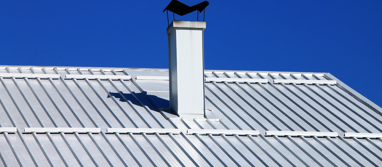 close-up of aluminum roof