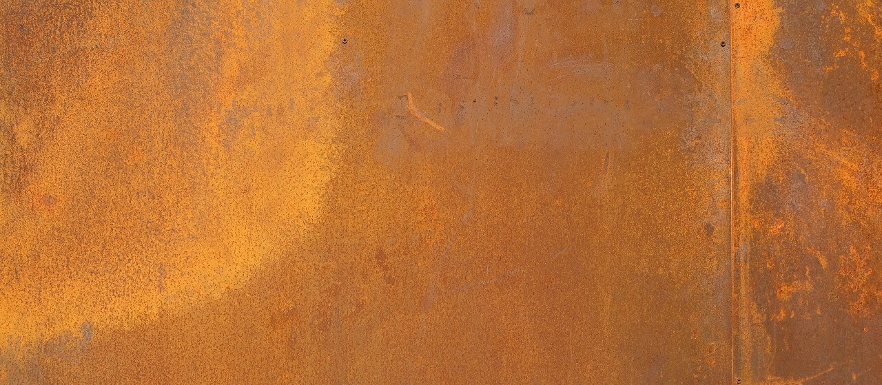 close-up of corten steel