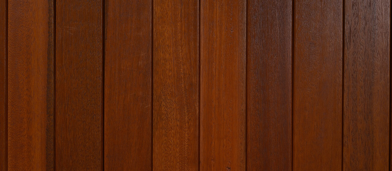 close-up of mahogany decking material