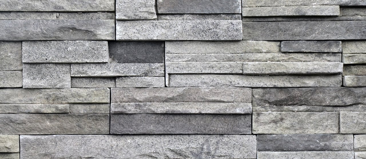 close-up of stone veneer