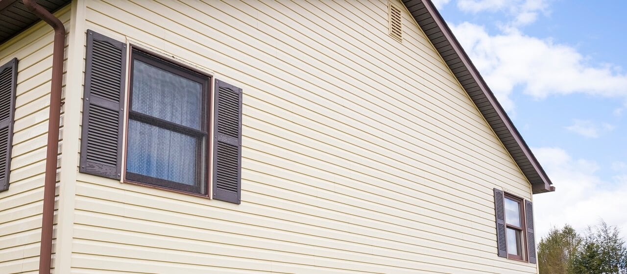 close-up of siding