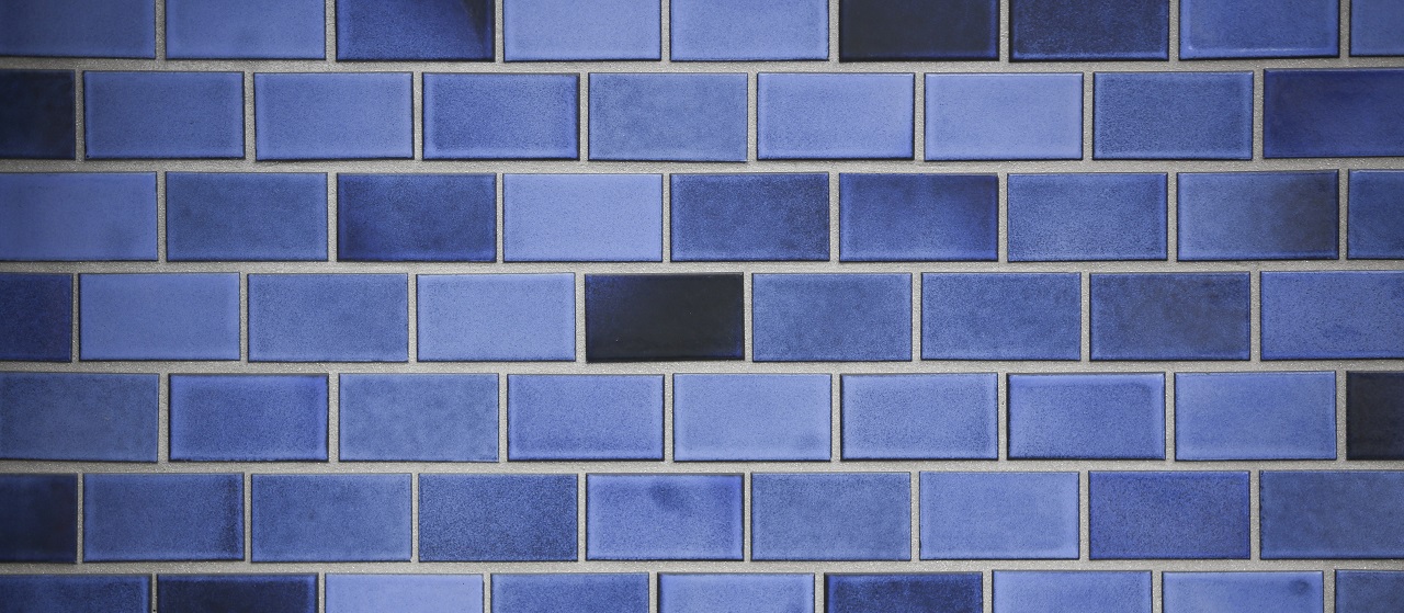 blue ceramic tile